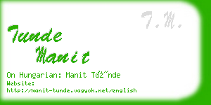 tunde manit business card